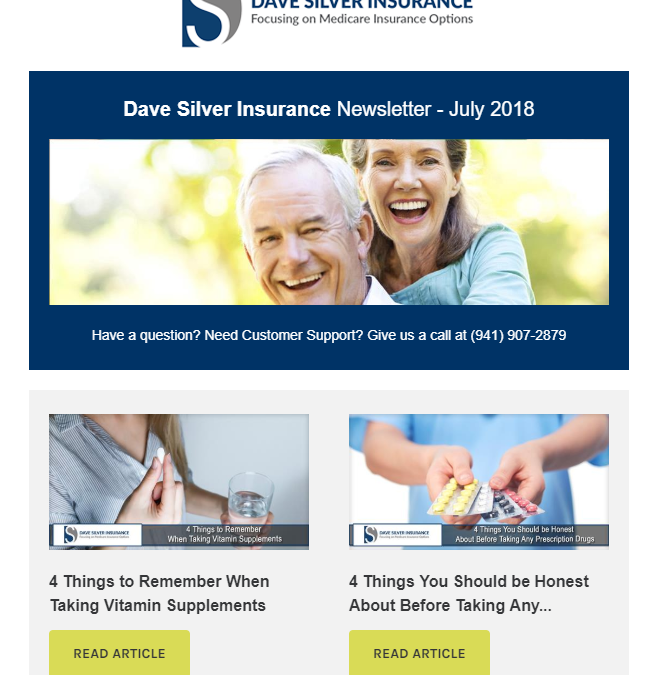 Dave Silver Insurance Agency Newsletter - July 2018