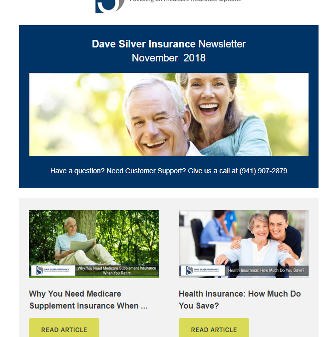 Dave Silver Insurance Agency Newsletter - November 2018