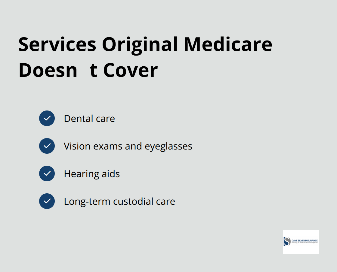 Key services not covered by Original Medicare in the United States - Medicare coverage gaps