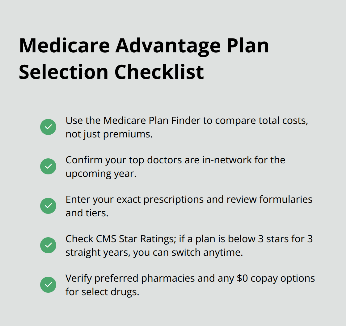 Checklist of key steps to compare and choose a Medicare Advantage plan in the U.S. - what are the 3 enrollment periods for medicare advantage